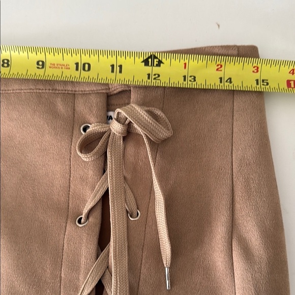 Fashion Nova Cream Top and Tan Faux Suede Mini Pencil Skirt #420 - Picture 9 of 11